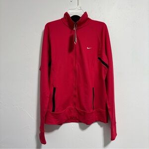 Nike Fit Dry Tennis Women's NWT Full Zip Jacket 2000s 2009 Large Pink Athleisure